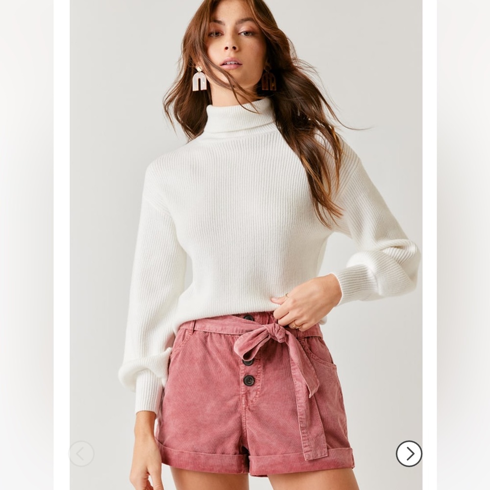Balloon Sleeve Turtleneck Sweater - Francescas/Blue Rain